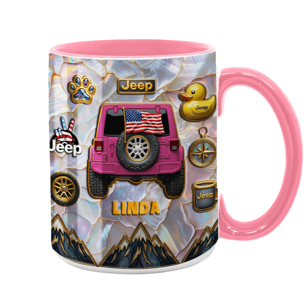 Personalized Jeep Offroad Aholic Coffee Accent Mug DN1408261653