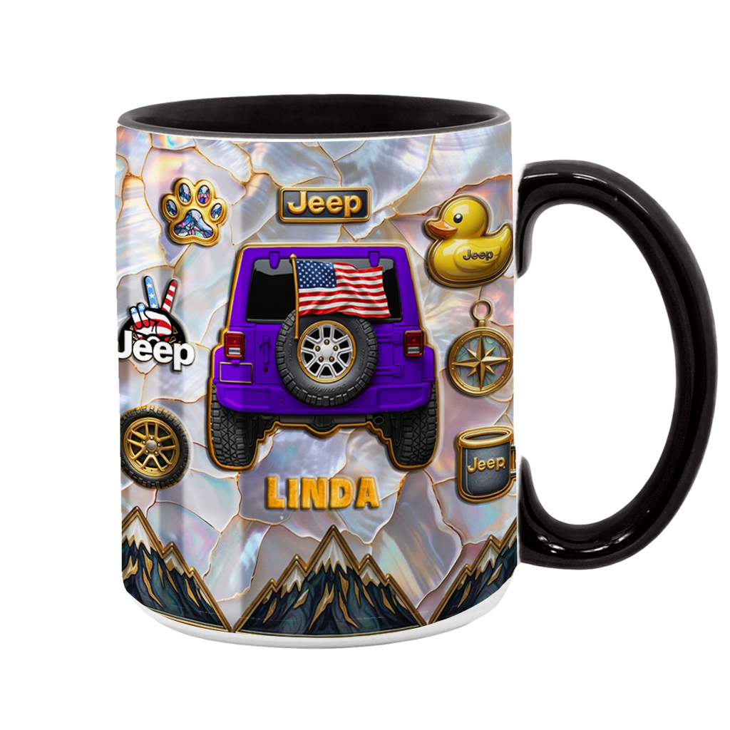 Personalized Jeep Offroad Aholic Coffee Accent Mug DN1408261653
