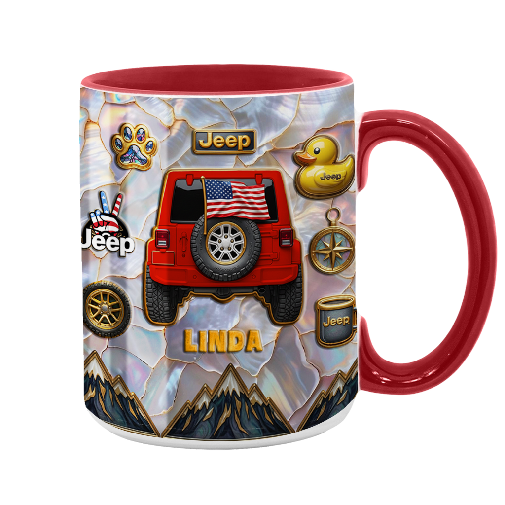 Personalized Jeep Offroad Aholic Coffee Accent Mug DN1408261653