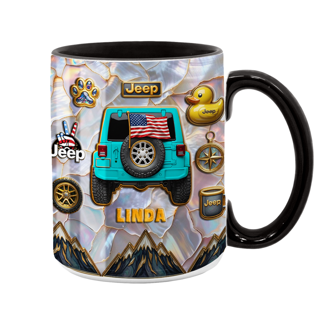 Personalized Jeep Offroad Aholic Coffee Accent Mug DN1408261653