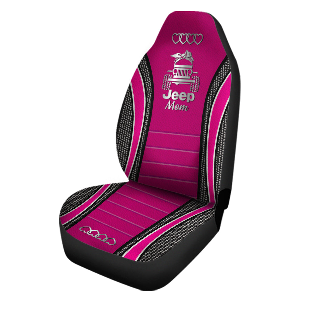Jeep Mom Heart Car Seat Covers Set Of 2