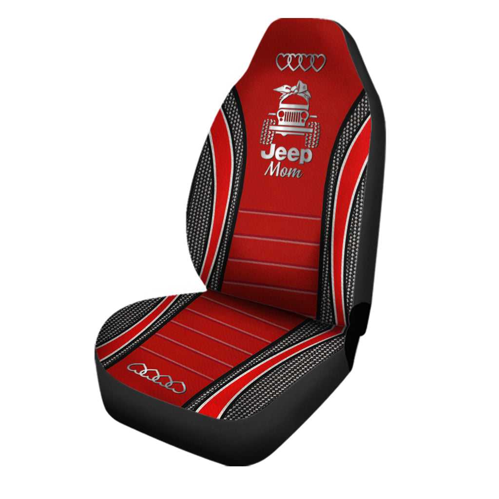 Jeep Mom Heart Car Seat Covers Set Of 2