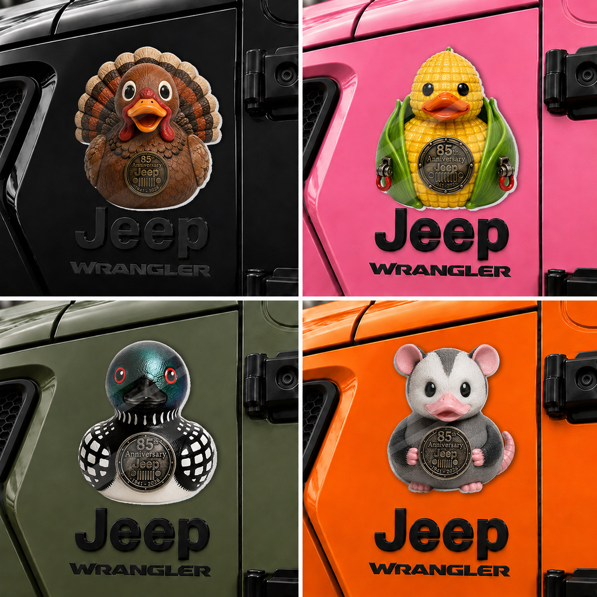 Jeep 85th Anniversary Unicorn Duck Acrylic Magnet TN2608271504