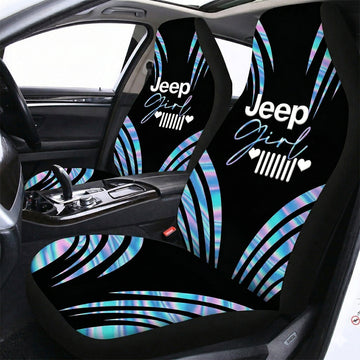 Jeep Girl Grille Heart Car Seat Covers Set Of 2
