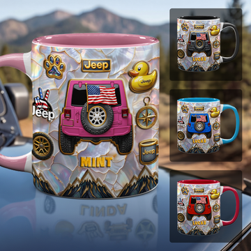 Personalized Jeep Offroad Aholic Coffee Accent Mug DN1408261653