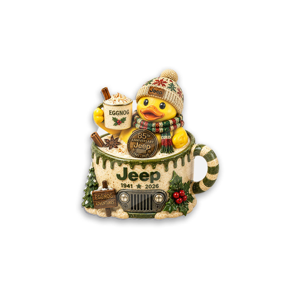 Jeep Christmas Hot Cocoa Duck 85th Anniversary Acrylic Magnet TN2608271517
