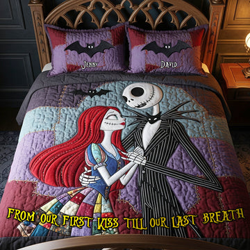 Enthusiastic TNBC halloween Gifts For Couple - Personalize Quilted Bedding Set-TN1609260548