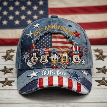 MkMo Magic Mouse Celebrate 250 Years Of America Freedom - Personalized Classic Cap - Gift For Patriots