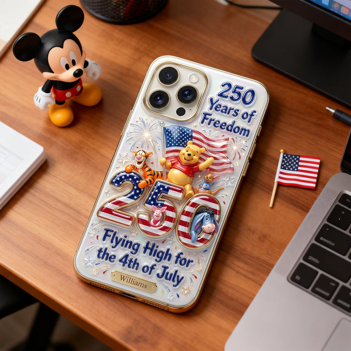 DSNY Honey Bear Celebrate USA's 250th Anniversary - Personalized Phone Case - Gift For Movie Fans, Patriots NL122