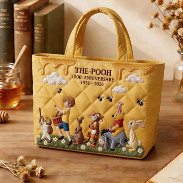 DSNY Honey Bear Celebrate 100 Years Of Friendship - Personalized Quilted Tote Bag - Gift For Movie Fans NL122