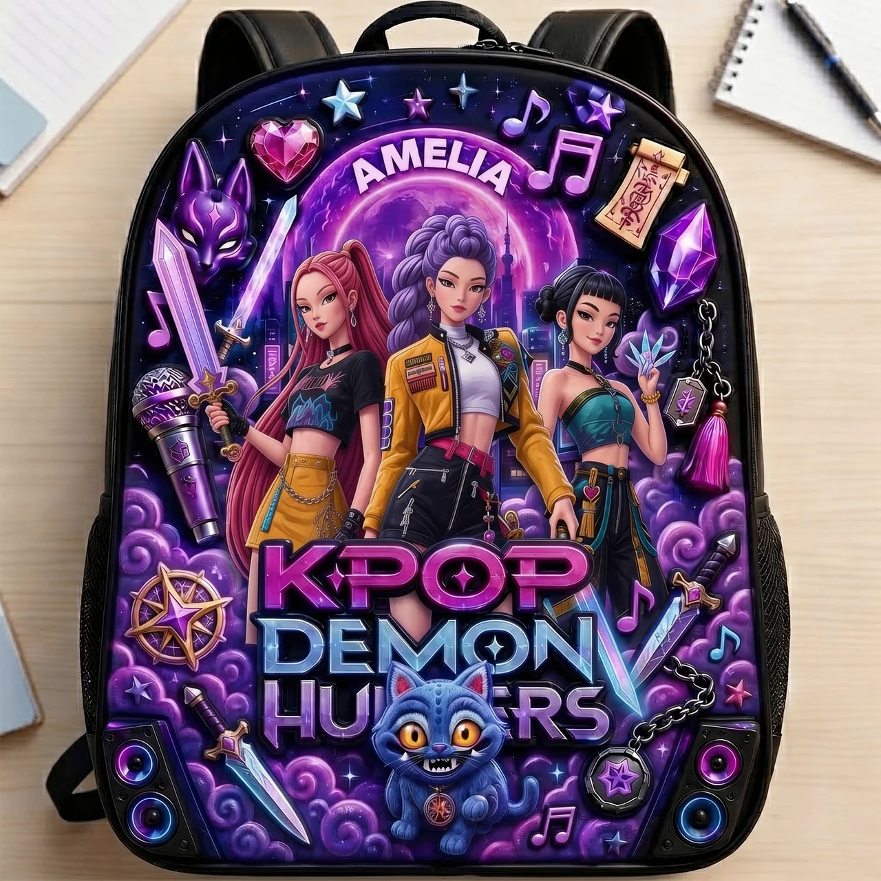 Just Loves Fantasy Girl - Personalized Backpack, Lunch Bag, Pencil Case & Water Bottle - Back to School Gifts