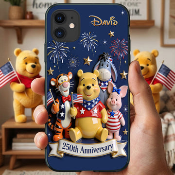 DSNY Honey Bear Celebrate 250th Anniversary Of America - Personalized Phone Case - Gift For Movie Fans, Patriots NL122