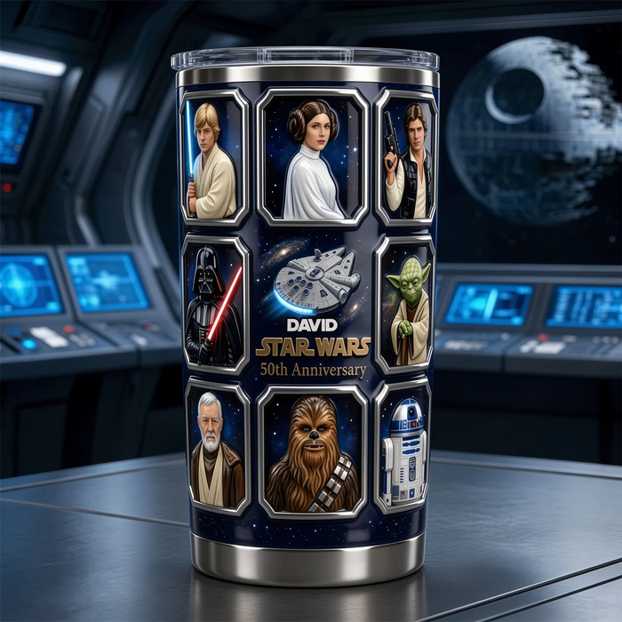 Stwa Space Warrior 50th Anniversary Custom Name Christmas Gift For Movie Fans - Personalized Tumbler-DN2010261050