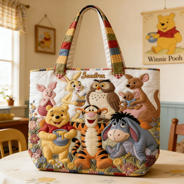 DSNY Honey Bear Friends - Personalized Quilted Tote Bag - Gift For Movie Fans NL122