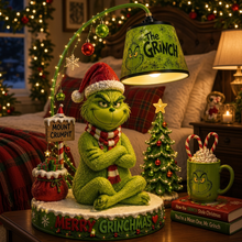 Grch Green Monster Merry Christmas - Personalized Acrylic Light Box - Gift For Family, Movie Fans