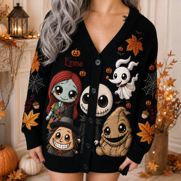 TNBC halloween Gift For Her - Personalized Knitted Cardigan-TN1609260231