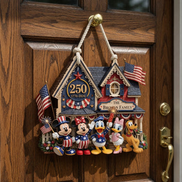 MkMo Celebrate 250 Years Of America - Personalized Custom Shaped Wood Sign - Gift For Family, Patriots