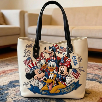 MkMo Magic Mouse Celebrate 250 Years Of America - Personalized Tote Bag - Gift For Patriots, Movie Fans