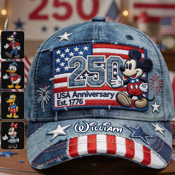 MkMo Magic Mouse Celebrate 250 Years Of America - Personalized Classic Cap - Gift For Patriots NL122