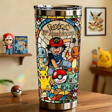PoMo Celebrate 30th Anniversary Of Catching Them All - Personalized Tumbler - Gift For Movie Fans BA01