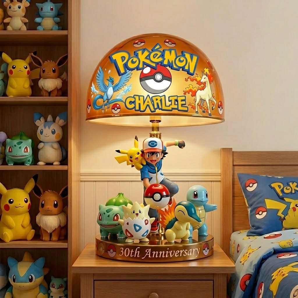 PoMo Celebrate 30 Years Of Catching Them All - Personalized Acrylic Light Box - Anniversary Gift For Movie Fans