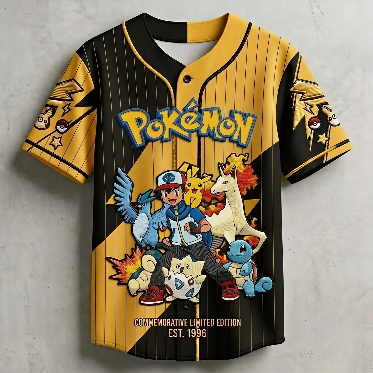 PoMo Celebrate 30 Years Of Catching Them All - Personalized Baseball Jersey - Gift For Movie Fans NL122 - image 2