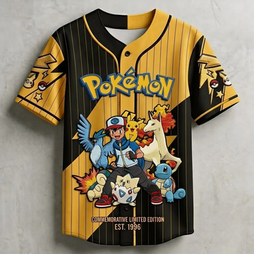 PoMo Celebrate 30 Years Of Catching Them All - Personalized Baseball Jersey - Gift For Movie Fans NL122 - image 2