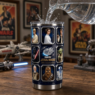 Stwa Space Warrior 50th Anniversary Custom Name Christmas Gift For Movie Fans - Personalized Tumbler-DN2010261050
