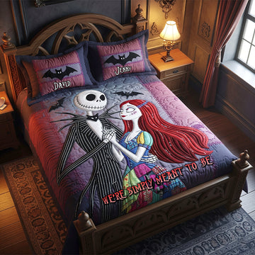 Enthusiastic TNBC halloween Gifts For Couple - Personalize Quilted Bedding Set-TN1609260548