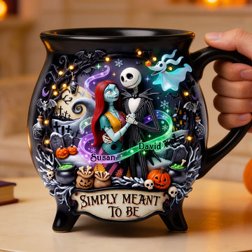 TNBC halloween Couple Simply Meant To Be Halloween Gifts For Couple - Personalized Cauldron Coffee Mug-TN1609260646