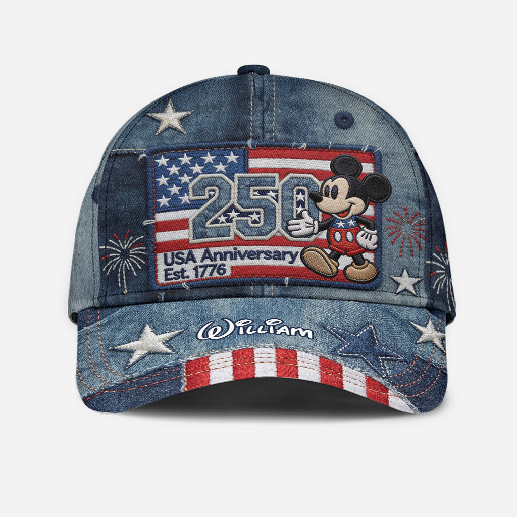 MkMo Magic Mouse Celebrate 250 Years Of America - Personalized Classic Cap - Gift For Patriots NL122