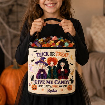 Witch Trick Or Treat - Personalized Halloween Spooky Basket - Gifts For Her TN0909261555