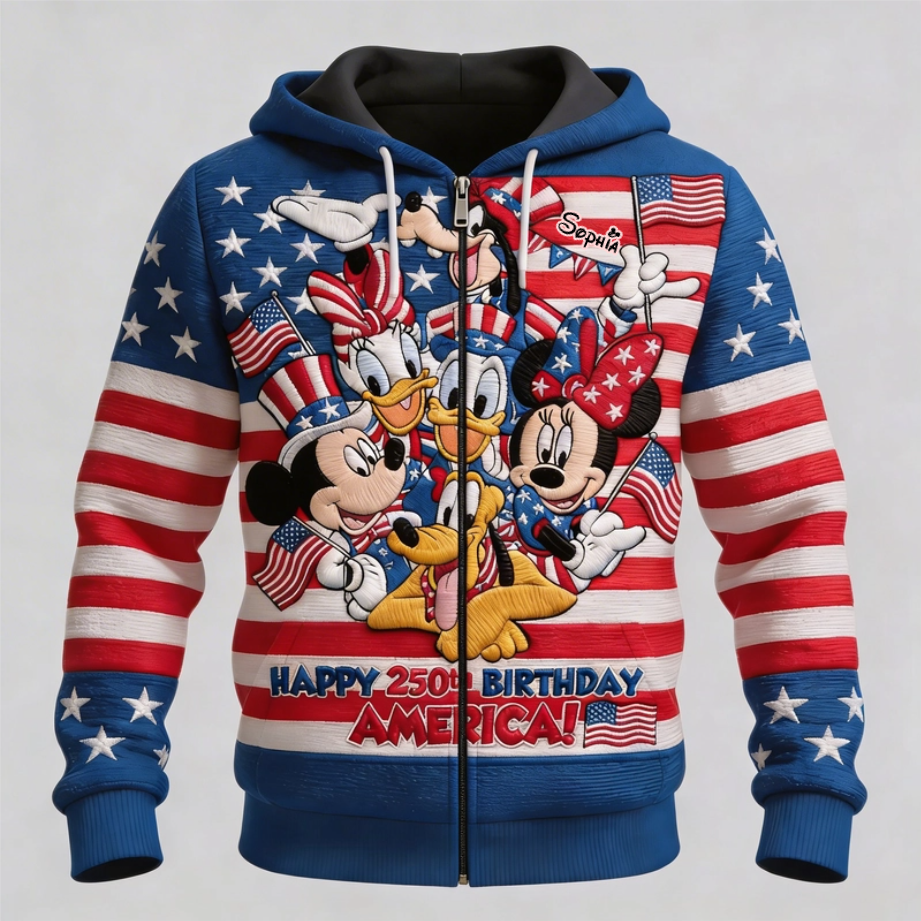 MkMo Magic Mouse Celebrate 250th Anniversary Of USA - Personalized All Over Shirt - Gift For Movie Fans, Patriots, Family BA01 - image 3