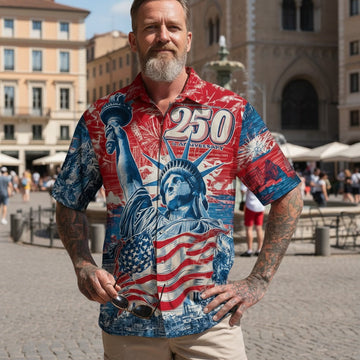 250th Anniversary Liberties Independence Day - Hawaiian Shirt - Gift for Dad, Husband, Grandpa | HN02 - image 2