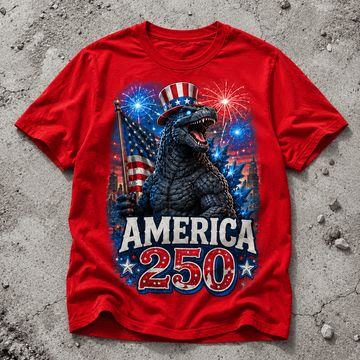 Giant Kaiju Monster America 250 Years Freedom - Personalized Shirt - Gift For Family - image 2