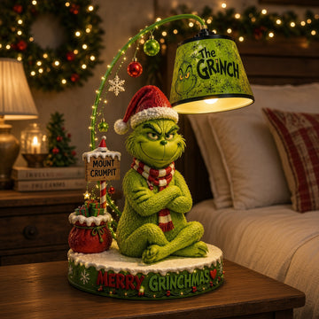 Grch Green Monster Merry Christmas - Personalized Acrylic Light Box - Gift For Family, Movie Fans
