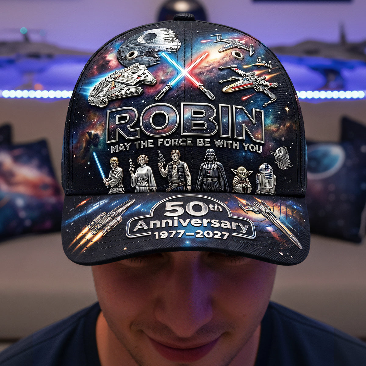 Stwa Galaxy Star 50th Anniversary - Personalized Classic Cap - Gift For Movie Fans NL122