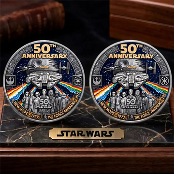 Stwa Galaxy Star Celebrate 50th Anniversary - Personalized Commemorative Coin - Anniversary Gift For Movie Fans HH01