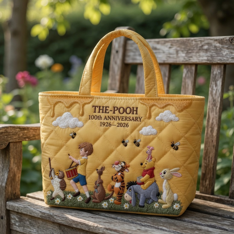 DSNY Honey Bear Celebrate 100 Years Of Friendship - Personalized Quilted Tote Bag - Gift For Movie Fans NL122 - image 3