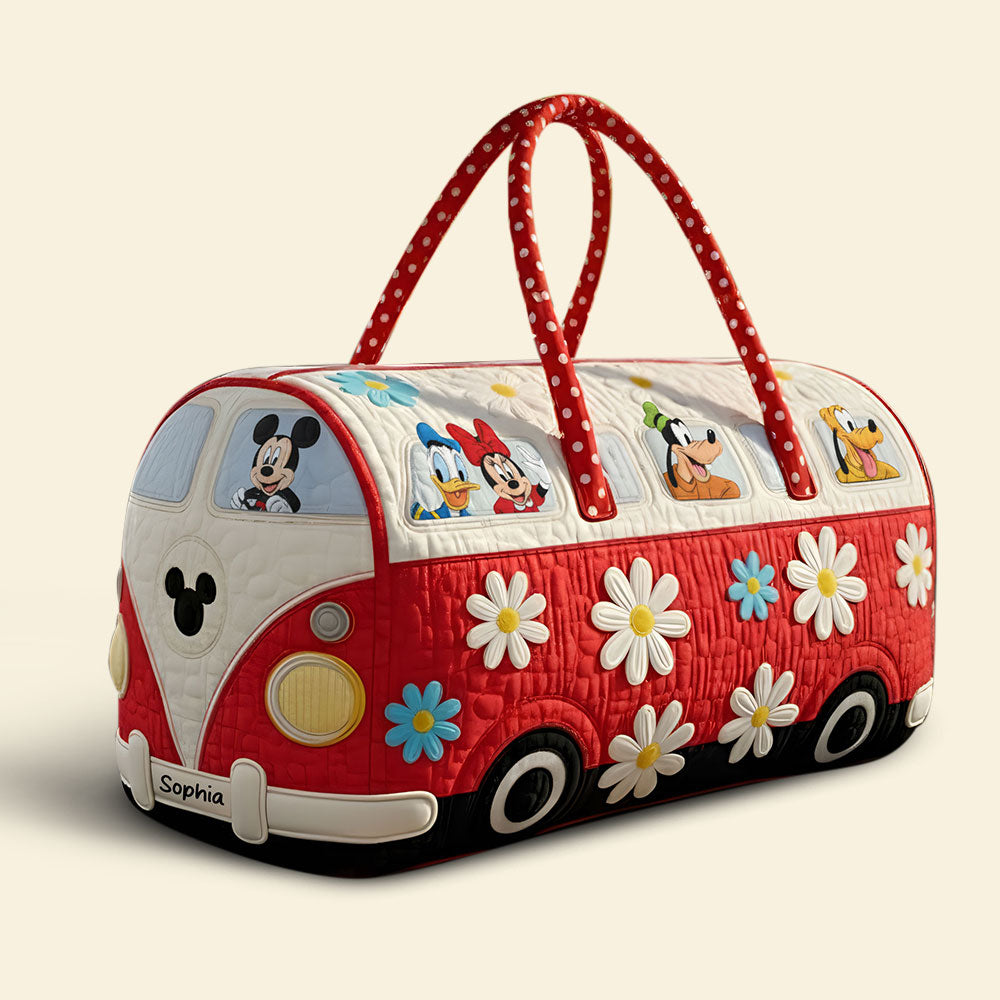 MkMo Magic Mouse Cute Characters - Personalized Quilted Duffle Bag - Gift For Movie Fans NL122 - image 3