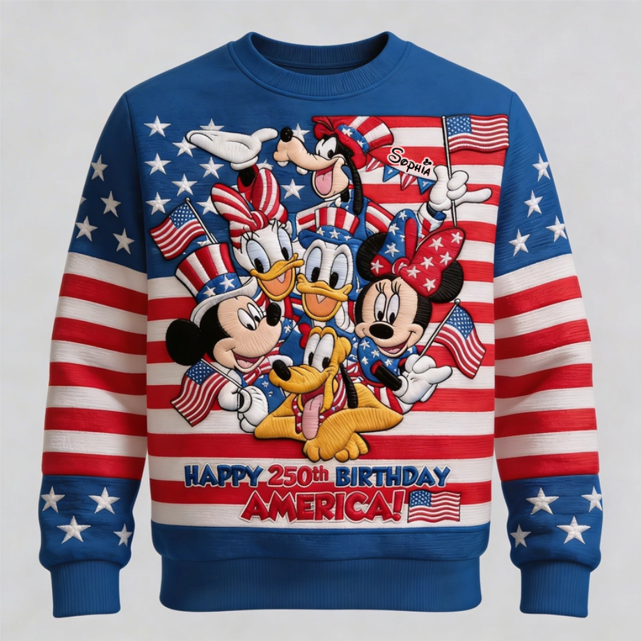 MkMo Magic Mouse Celebrate 250th Anniversary Of USA - Personalized All Over Shirt - Gift For Movie Fans, Patriots, Family BA01 - image 4