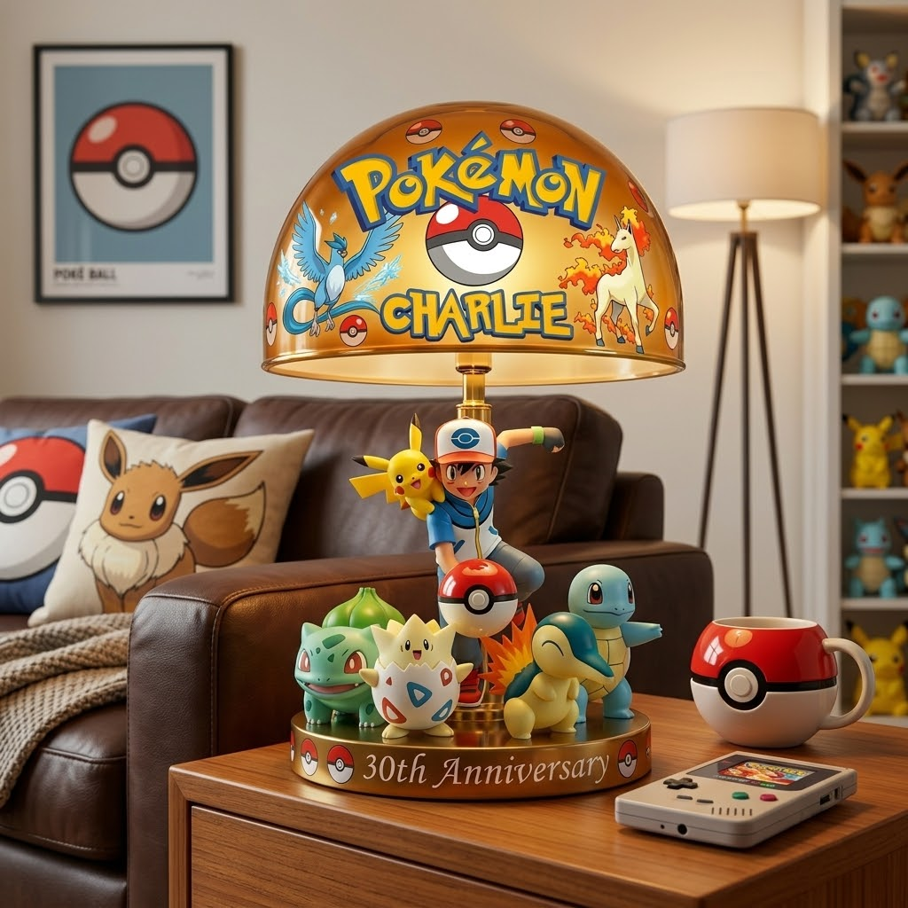 PoMo Celebrate 30 Years Of Catching Them All - Personalized Acrylic Light Box - Anniversary Gift For Movie Fans - image 4