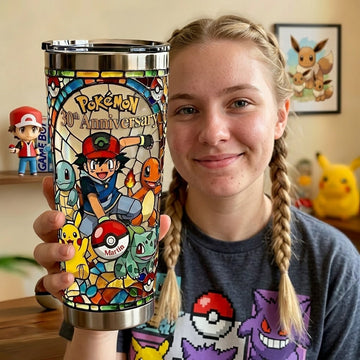 PoMo Celebrate 30th Anniversary Of Catching Them All - Personalized Tumbler - Gift For Movie Fans BA01
