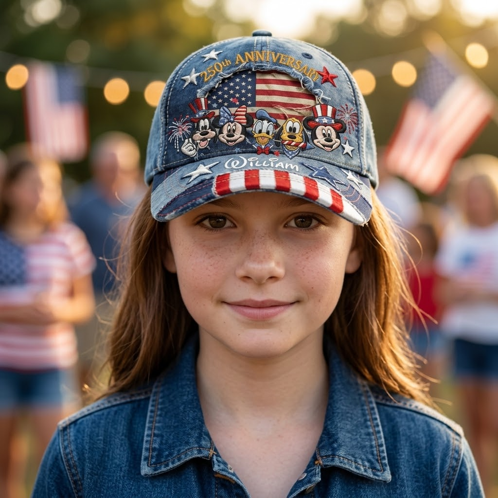 MkMo Magic Mouse Celebrate 250 Years Of America Freedom - Personalized Classic Cap - Gift For Patriots