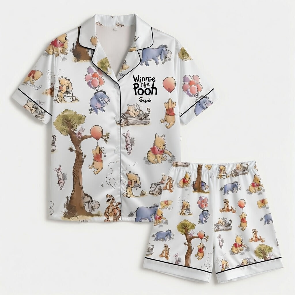 DSNY Just Loves Honey Bear - Personalized Short Pajama - Gift For Mother's Day, Movie Fans NL122