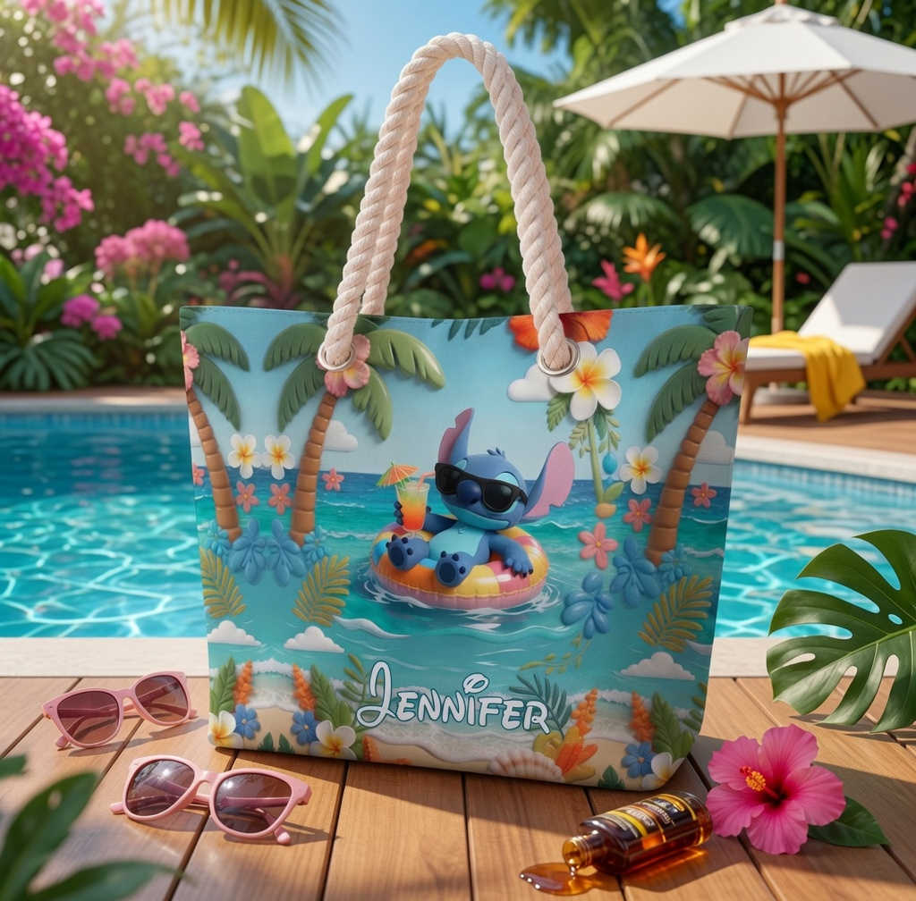 Summer Vibes - Personalized Beach Bag - Vacation Gift for Travelers NL122 - image 3