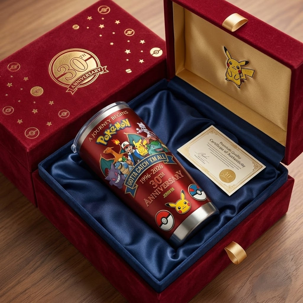 PoMo Celebrate 30th Anniversary Of Catching Them All - Personalized Tumbler - Gift For Movie Fans NL122