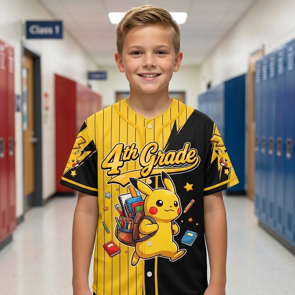 Gotta Catch Grades All - Personalized Baseball Jersey - Back To School Gift - PoMo - image 3