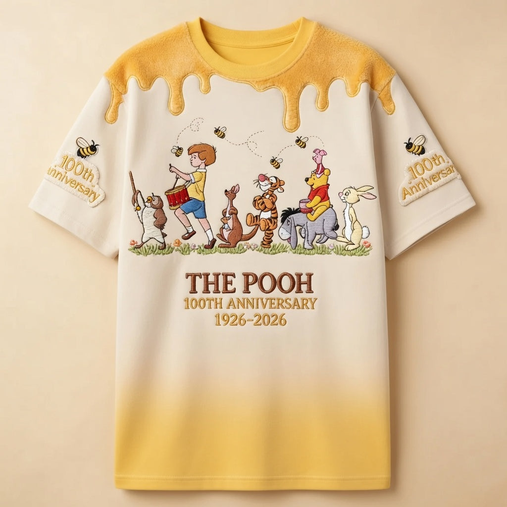 DSNY Honey Bear Celebrate 100 Years Of Friendship - Personalized All Over Shirt - Anniversary Gift For Movie Fans NL122