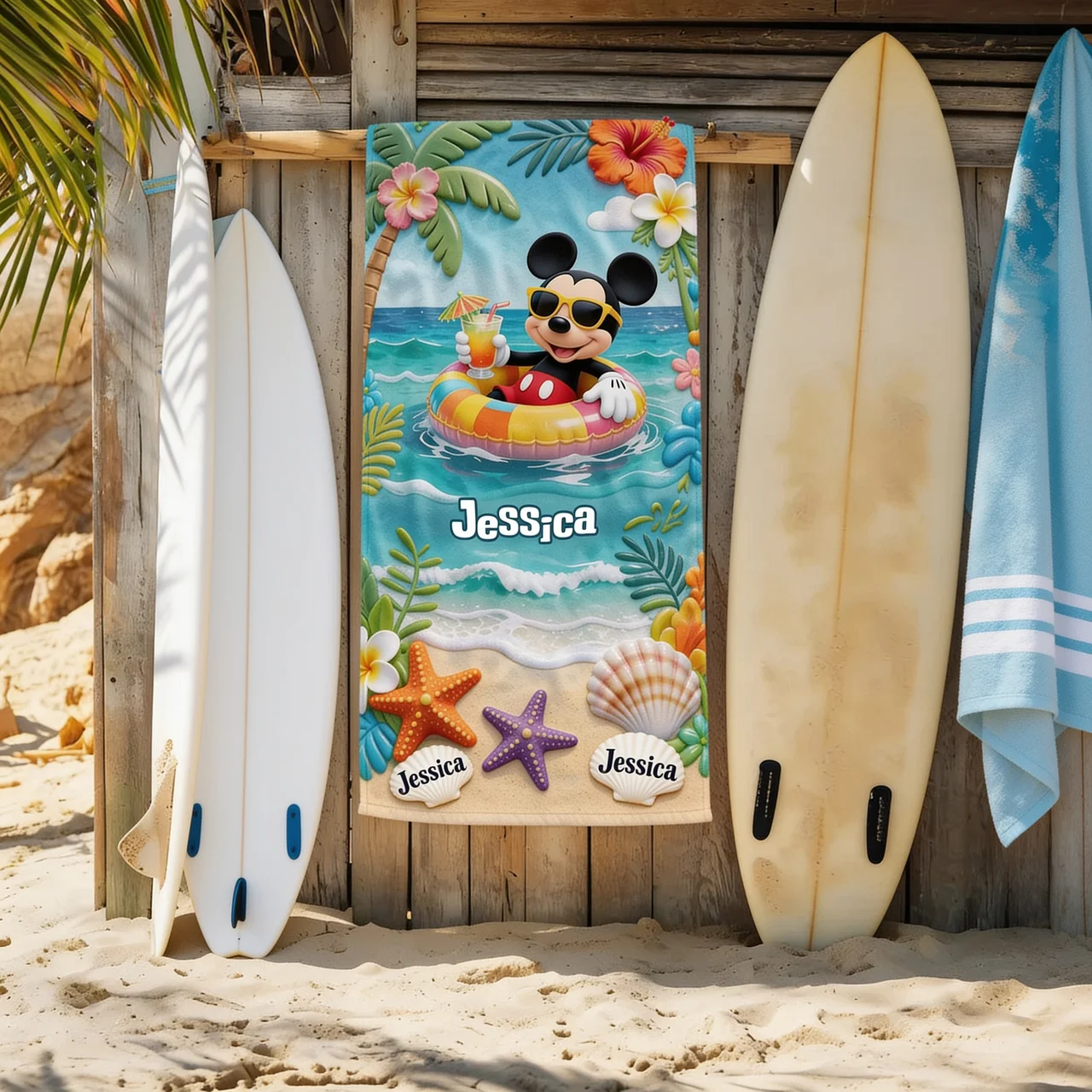 Summer Vibes - Personalized Beach Towel - Vacation Gift for Travelers - MkMo - image 5